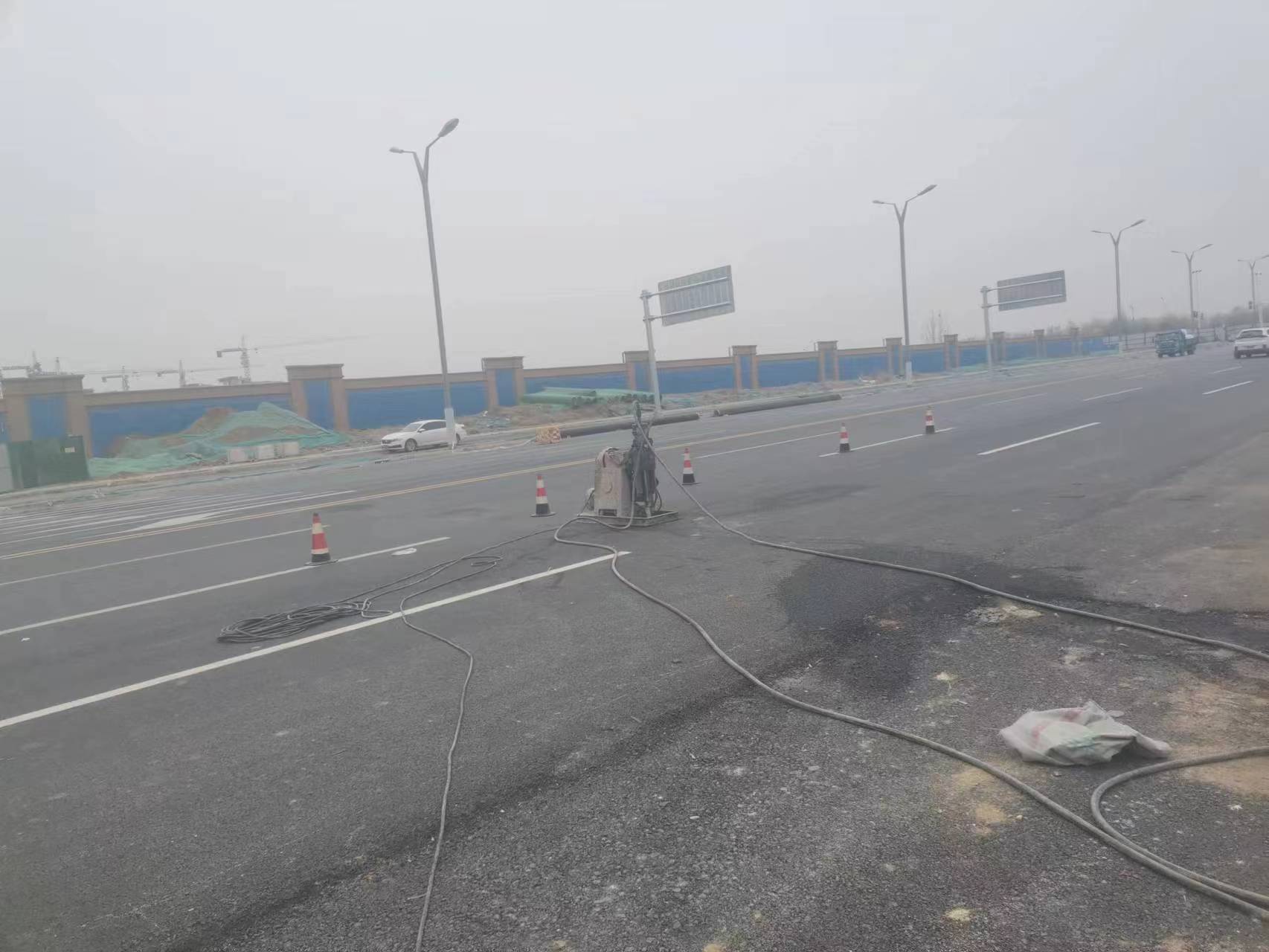 永安坝街道马路注浆